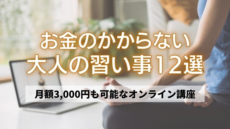 お金のかからない大人の習い事12選 月額3 000円以下の主婦や社会人も通いやすいオンライン講座も紹介 エラベル